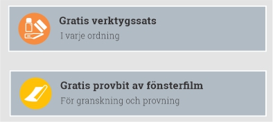 Fönsterfilm på rulle – kampanjbanner